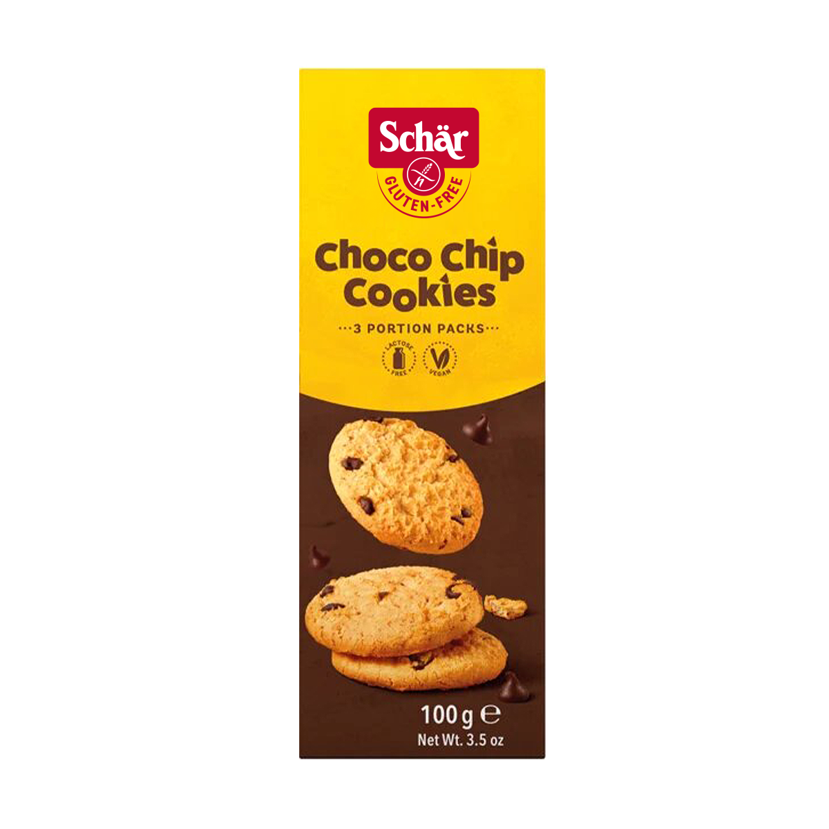 chocochip-cookies-schar-new Choco Chip Cookie libre de gluten Schar 100g - Imagen 1